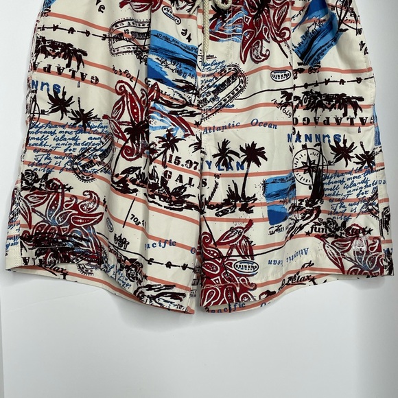Caribbean Joe Swim Shorts Drawstring Tropical Sz M - Picture 13 of 13